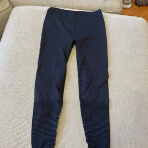 Fabletics Black Textured Panel Leggings